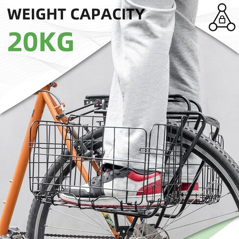 ROCKBROS Folding Bike Basket Sturdy Front Bicycle Basket Easy to Install for Scooter Mountain Bike and Beach Cruiser in Saudi Arabia