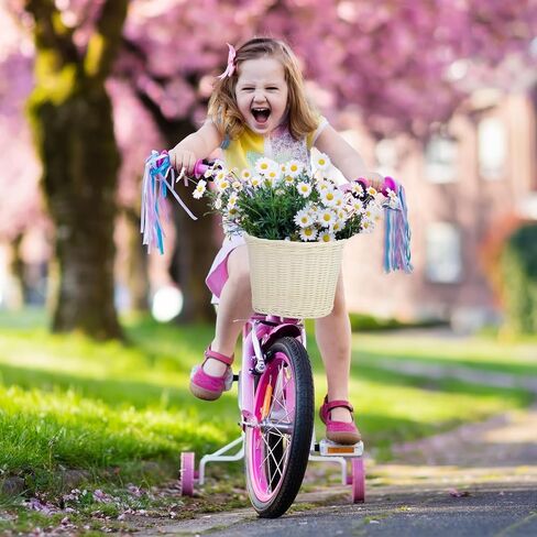 MEGHNA Woven Bike Basket Mini Basket for Kids Bike Small Handlebar Bike Basket for Girl Boy Children, for Cycling and Garden House Decoration in Saudi Arabia