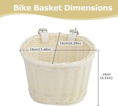 MEGHNA Woven Bike Basket Mini Basket for Kids Bike Small Handlebar Bike Basket for Girl Boy Children, for Cycling and Garden House Decoration in Saudi Arabia