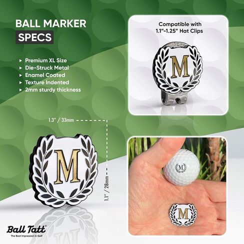 Monogram Golf Ball Stamp - علامة ذاتية - أداة علامات دائمة سريعة الجفاف ، لا تسرب أو عبوات ، قابلة لإعادة الاستخدام ومقاومة للماء - هدية مثالية لاعبي الغولف والآباء والتقاعد. in Kuwait