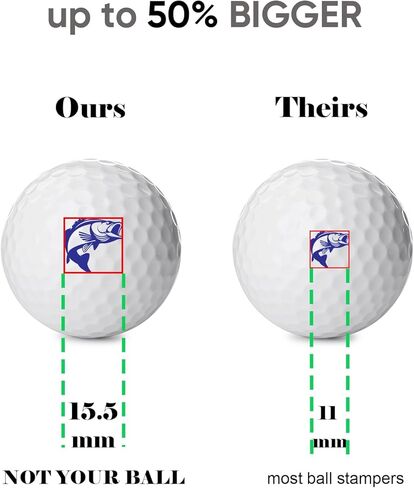 ZEETY Golf Ball Stamp, Golf Ball Stamper, Self-Inking Golf Ball Stamp Marker to Identify Golf Balls, Golf Gift Golf Accessories for Men and Women Golfers in Kuwait