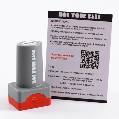 ZEETY Golf Ball Stamp, Golf Ball Stamper, Self-Inking Golf Ball Stamp Marker to Identify Golf Balls, Golf Gift Golf Accessories for Men and Women Golfers in Kuwait