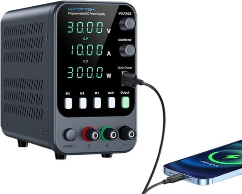 Adjustable Power Supply with 4-Digit LED Display; 5V/3.6A USB Fast Charging with 3-Group Memory with Encoder Adjustment(APS1203H 120V 3A) in Saudi Arabia