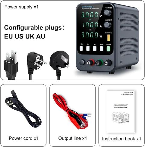 Adjustable Power Supply with 4-Digit LED Display; 5V/3.6A USB Fast Charging with 3-Group Memory with Encoder Adjustment(APS1203H 120V 3A) in Saudi Arabia