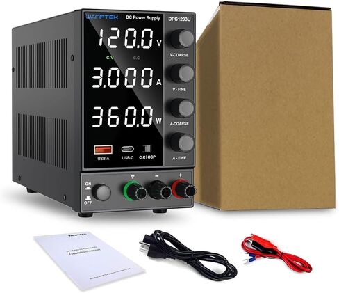 Adjustable Switching Power Supply (30V 10A) with Encoder Coarse and Fine Adjustment Knobs, with USB and Type-C Fast Charging(DPS605U) in Saudi Arabia