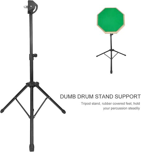 Adjustable Metal Tripod Bracket, Professional Drum Stand Rack with Adjustable Shelf Support Rubber Covered Feet for Steady Holding Stand in Saudi Arabia