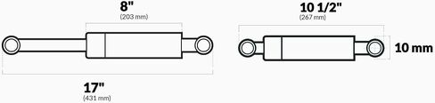 أتوود رفع غاز زنبرك قوة الإخراج القياسية: 40 رطلا ، الحجم: 0.81 "H x 2.12" W x 22.5 "D ، الطول الموسع: 17.2" in Saudi Arabia