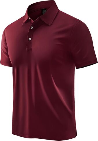 MIER Polo Shirts for Men Short Sleeve Dry Fit Performance Golf Tennis Active Collared Shirts, UPF 50+ Sun Protection in Saudi Arabia