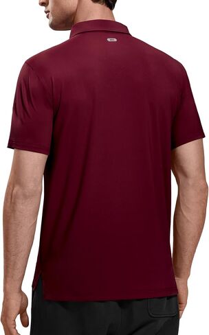 MIER Polo Shirts for Men Short Sleeve Dry Fit Performance Golf Tennis Active Collared Shirts, UPF 50+ Sun Protection in Saudi Arabia