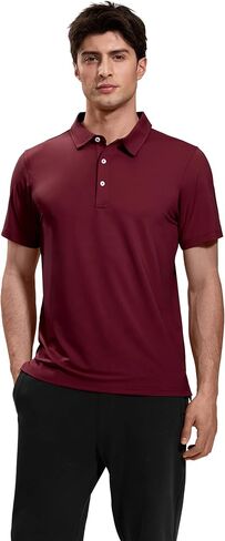 MIER Polo Shirts for Men Short Sleeve Dry Fit Performance Golf Tennis Active Collared Shirts, UPF 50+ Sun Protection in Saudi Arabia