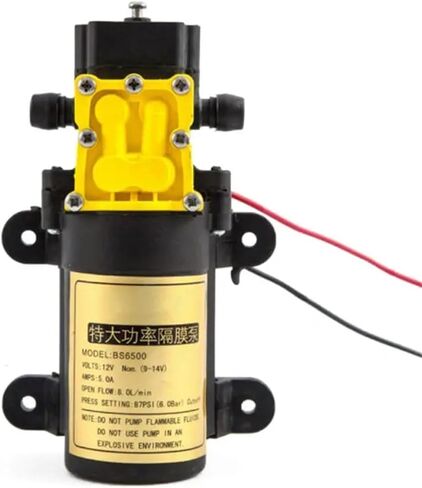 BS6500 12V 8L/min Large Flow Rate Agricultural Electric Water Pump High Pressure Diaphragm Pump For Water Sprayer Car Wash 1Pcs in Saudi Arabia