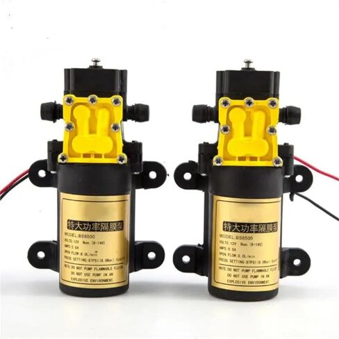 BS6500 12V 8L/min Large Flow Rate Agricultural Electric Water Pump High Pressure Diaphragm Pump For Water Sprayer Car Wash 1Pcs in Saudi Arabia
