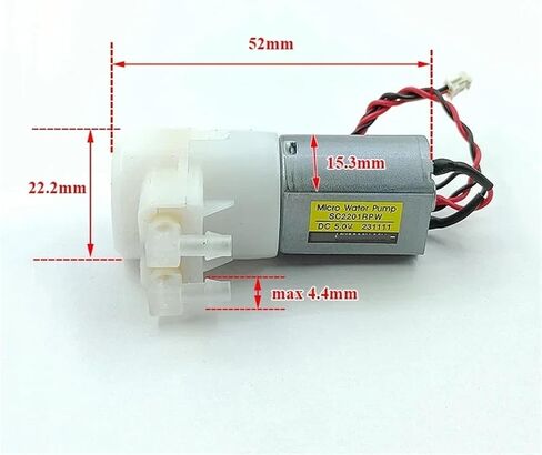 SC2201RPM MINI 130 Peristaltic Pump DC 3V 3.7V 5V 6V محملة ذاتية مضخة المياه غسالة روبوت كاسحة مضخة روبوت 1PC (النموذج ب) in Kuwait