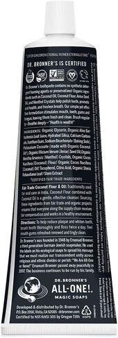Dr. Bronner’s - All-One Toothpaste Variety Pack - Peppermint, Cinnamon, Anise, & Spearmint, 70% Organic Ingredients, Natural & Effective, Fluoride-Free, Helps Freshen Breath, Vegan (5oz, 4-Pack) in Kuwait
