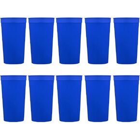 Custom Plastic Stadium Cups 32 oz. Set of 50, Personalized Bulk Pack - Perfect for Summer, Sporting Events, Birthdays, Picnic, Beach, Parties - Black in Saudi Arabia