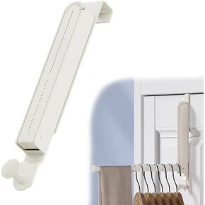 Folding Clothes Drying Rack, Over The Door Hanger, All Metal Laundry Rack with Retractable Rod with 6 Groves, Towel Rack Organization, Space Saving Portable Hanging Hooks (Space Grey, 1 Piece) in Saudi Arabia