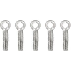 PATIKIL M6x29mm Lifting Shoulder Eye Bolts, 5 Pcs Machinery Shoulder Lifting Screw Bolt 304 Stainless Steel Threaded Screw Eyebolt for Lifting Hanging Valves Fasteners, Silver in Saudi Arabia