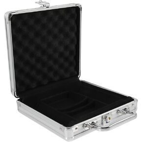 Milisten Poker Chip Carry Case Large Capacity Storage Box for Poker Chips Cards Dice with Compartment Inner Structure Safe Buckle Lock Design Comfortable Handle in Kuwait