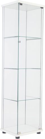 Newcosmos One Door Glass Glaz Glass Glain With 4 Whoods ، White in Saudi Arabia