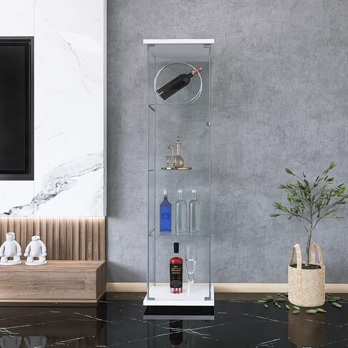 Newcosmos One Door Glass Glaz Glass Glain With 4 Whoods ، White in Saudi Arabia