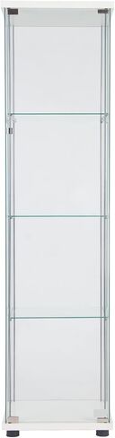 Newcosmos One Door Glass Glaz Glass Glain With 4 Whoods ، White in Saudi Arabia