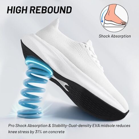Moodeng Men's Road Running Shoe Wide Toe Box Shoes Supportive Non Slip Gym Athletic Sneaker for Workout Comfortable in Saudi Arabia