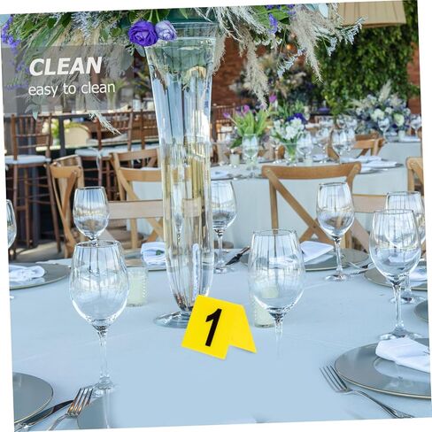 GLEAVI 10PCS علامات الأرقام الاكريليك المزدوجة على جانبها لتحديد الطاولة القابلة لإعادة الاستخدام لأطراف المطاعم وعلامات أدلة مسرح الجريمة in Saudi Arabia