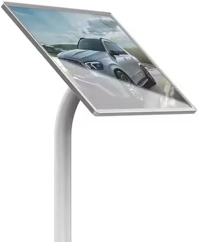 A3 حامل قائمة الصلب غير القابل للصدأ ، ارتفاع قابل للتعديل 110 سم ، أبيض in Kuwait