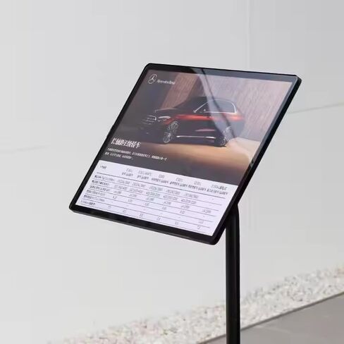 A3 حامل قائمة الصلب غير القابل للصدأ ، ارتفاع قابل للتعديل 110 سم ، أبيض in Kuwait