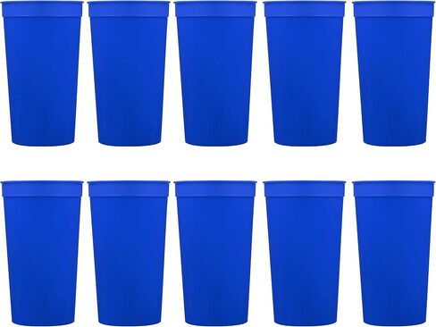 Custom Plastic Stadium Cups 32 oz. Set of 50, Personalized Bulk Pack - Perfect for Summer, Sporting Events, Birthdays, Picnic, Beach, Parties - Black in Saudi Arabia
