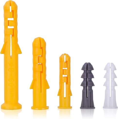200 Count Premium Plastic Drywall Wall Anchors (Screws Not Included), Bulk Pack, Fits #7X1-Inch in Saudi Arabia