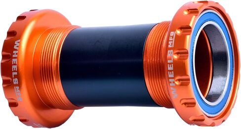 Wheels Manufacturing BSA 30 Bottom Bracket - English (BSA) Frame Interface, ABEC-3 Bearings, for 30mm Spindle, Orange in Saudi Arabia