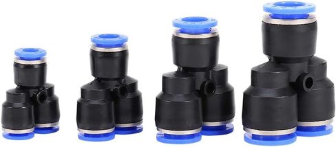 Pneumatic Push In Fittings Air Valve Water Hose Pipe Connector Joiner TP Durable Quick Connect for Air Water Vacuum Systems Plastic Polyurethane Nylon Polyethylene Polypropylene in Saudi Arabia