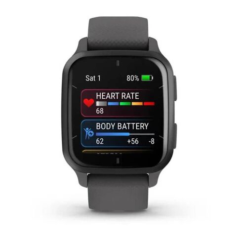 Garmin Venu Sq 2 Smartwatch (مدي الألمنيوم Slate مع علبة Shadow Gray و Silicone Band) in Kuwait