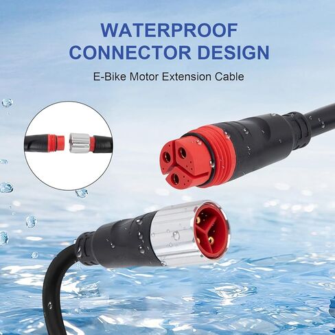 9 Pin E-Bike Motor Extension Cable Fit for Bafang G062 G063 750W 1000W Hub Motor, 11Pin 50Cm/19.68'' E-Bike Extension Conversion Cable, Female to Male Waterproof Connector in Kuwait