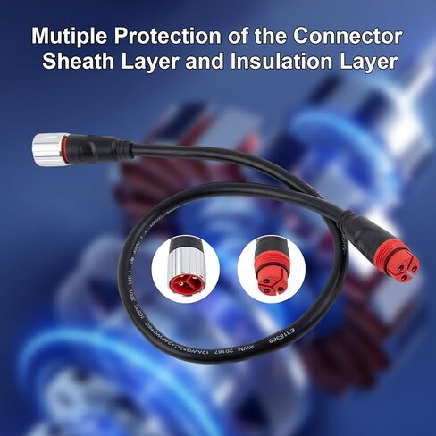 9 Pin E-Bike Motor Extension Cable Fit for Bafang G062 G063 750W 1000W Hub Motor, 11Pin 50Cm/19.68'' E-Bike Extension Conversion Cable, Female to Male Waterproof Connector in Kuwait