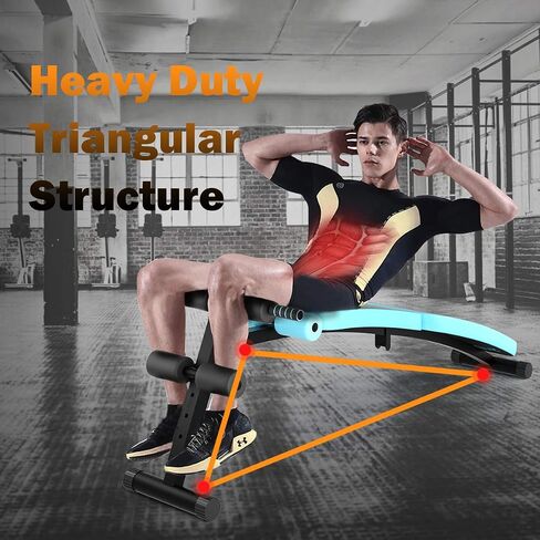 Gymax قابلة للتعديل مقعد ، طي التدريب في البطن مقعد مائل مع مقبض أزمة الاحتياطي ، انخفاض منحني AB مقعد للمنزل/الصالة الرياضية in Saudi Arabia