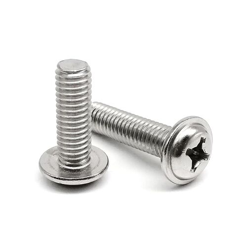 10-50pcs m1.4 m1.6 m2 m2.5 m3 m4 m5 m6 cross phillips ban block bolt blood مع طوق الغسالة 304 A2-70 من الفولاذ المقاوم للصدأ PWM DIN967 (6 مم ، 50pcs M3) in Saudi Arabia