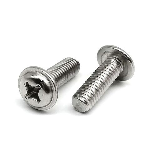 10-50pcs m1.4 m1.6 m2 m2.5 m3 m4 m5 m6 cross phillips ban block bolt blood مع طوق الغسالة 304 A2-70 من الفولاذ المقاوم للصدأ PWM DIN967 (6 مم ، 50pcs M3) in Saudi Arabia