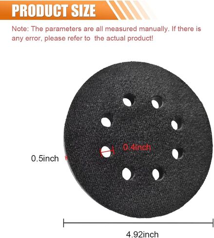 5 Inch 8 Hole Hook and Loop Backing Pad Protector - Multi-Hole Pad Saver for Random Orbital Sanders - Round Foam Interface Sanding Pads Soft Sponge Cushion Buffer Pads (1PC) in Kuwait