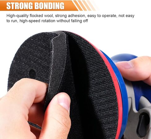 5 Inch 8 Hole Hook and Loop Backing Pad Protector - Multi-Hole Pad Saver for Random Orbital Sanders - Round Foam Interface Sanding Pads Soft Sponge Cushion Buffer Pads (1PC) in Kuwait