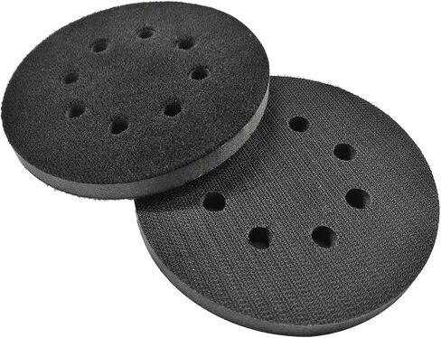 5 Inch 8 Hole Hook and Loop Backing Pad Protector - Multi-Hole Pad Saver for Random Orbital Sanders - Round Foam Interface Sanding Pads Soft Sponge Cushion Buffer Pads (1PC) in Kuwait
