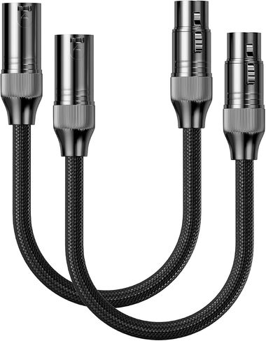 FOSI Audio XLR Cable 1ft ، 2 pack cables preamp to power amp ، التدريع الدائم لميكروفون ZA3 ZD3 DAC preamp in Saudi Arabia