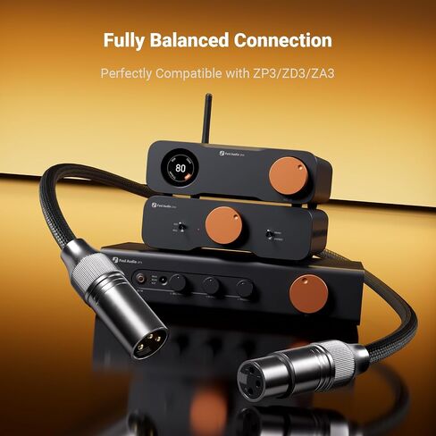 FOSI Audio XLR Cable 1ft ، 2 pack cables preamp to power amp ، التدريع الدائم لميكروفون ZA3 ZD3 DAC preamp in Saudi Arabia