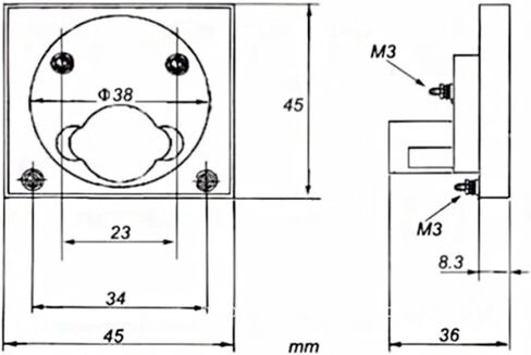 1PCS DC 91c4 0-500uA Rectangular Ammeter 45 * 45mm(100UA) in Saudi Arabia
