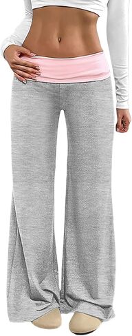 Womens Pajama Pants Soft Comfy Pj Pants Wide Leg Elastic High Waist Sleep Bottom Baggy Gym Yoga Lounge Trousers in Saudi Arabia