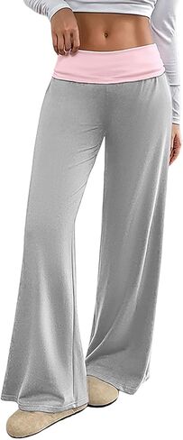 Womens Pajama Pants Soft Comfy Pj Pants Wide Leg Elastic High Waist Sleep Bottom Baggy Gym Yoga Lounge Trousers in Saudi Arabia