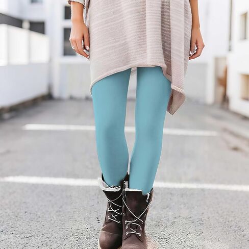 High Waisted Leggings for Women Tummy Control Buttery Soft Yoga Pants Solid Color Gym Workout Running Trendy Pant in Kuwait