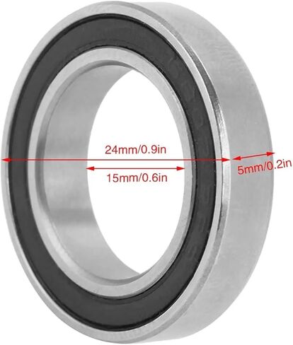 10pcs 15x24x5mm 6802rs Rubber محامل الكرة العميقة مختومة in Saudi Arabia