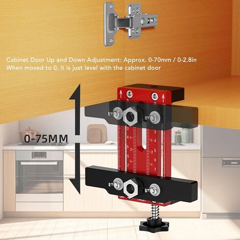 Cabinet Template Tool Aluminium Alloy Adjustable Support Arm Wood Drilling Dowelling Guide in Saudi Arabia